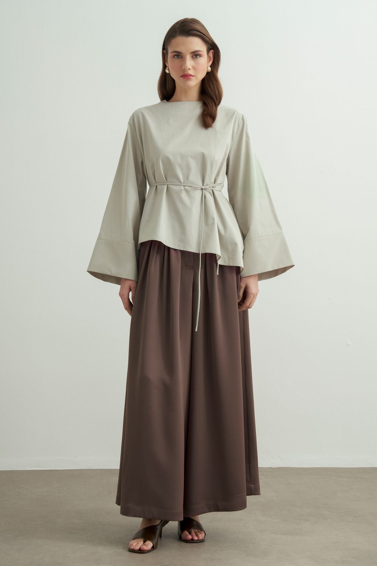 Celestia Cotton Blouse - Mint Blue