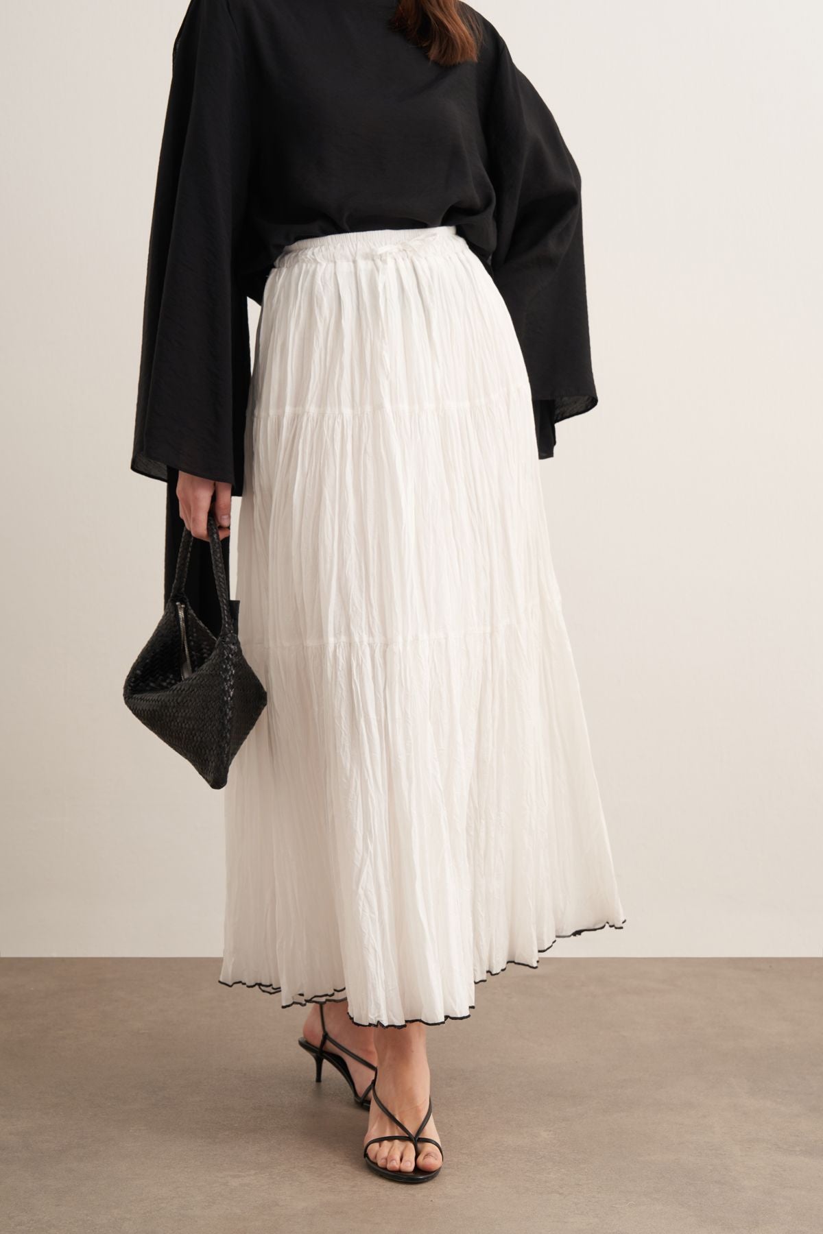 Elaria Cotton Skirt - White