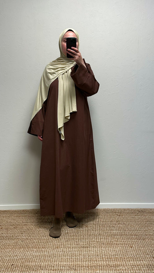 Firuz Linen Dress - Brown