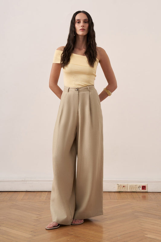 Fendy Linen Pants - Sage Green