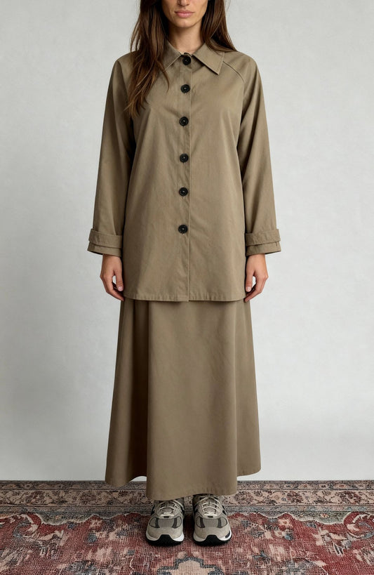 Twin 2-Piece Cotton Set - Khaki Green