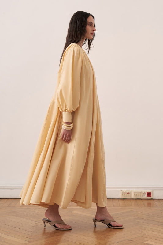 Solena Cotton Dress - Butter