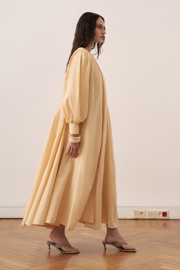 Solena Cotton Dress - Butter