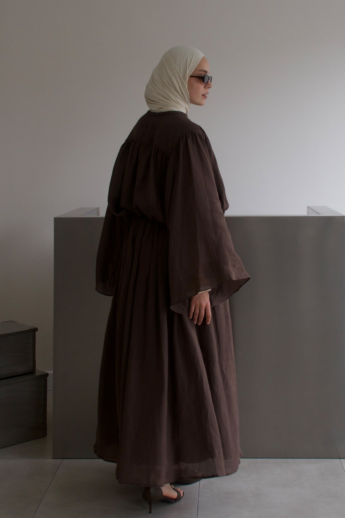 Molie Linen Skirt Set - Dark Brown