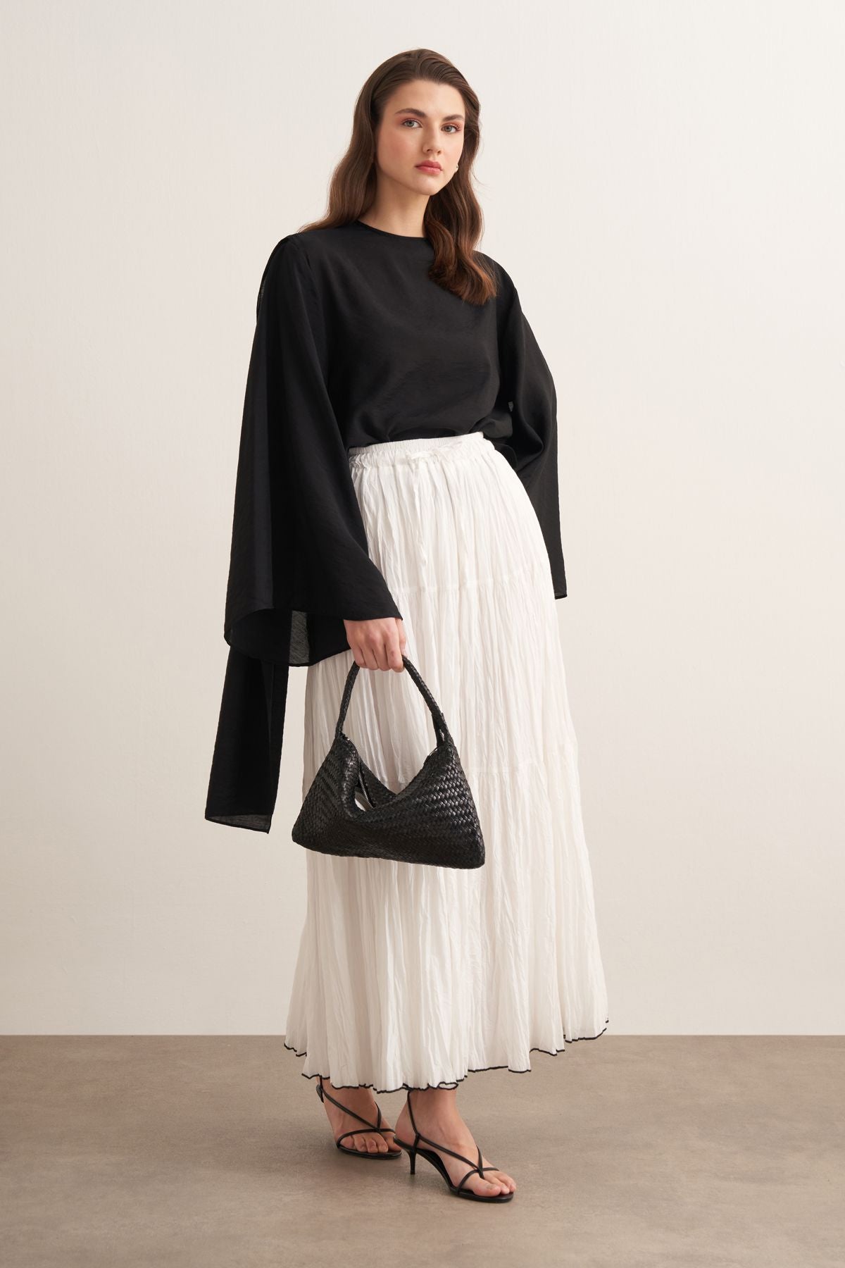 Elaria Cotton Skirt - White