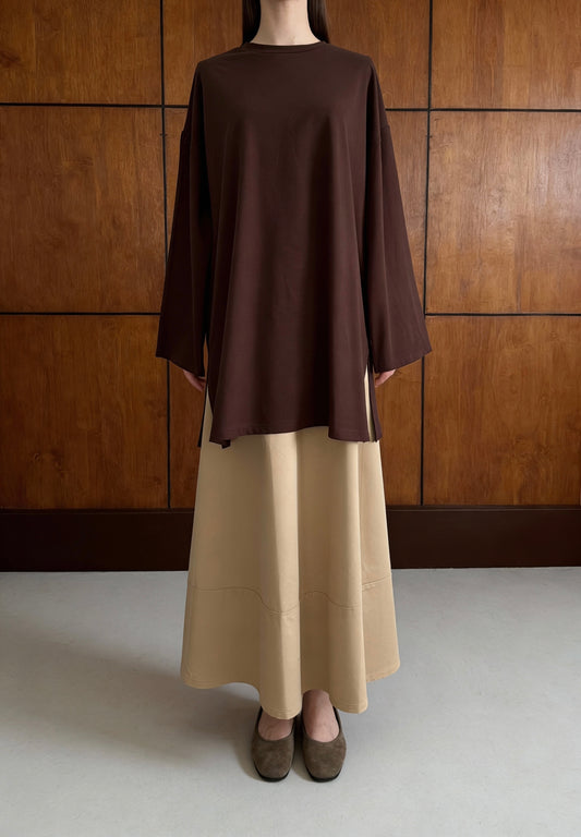 Comfy Oversized T-Shirt - Dark Brown