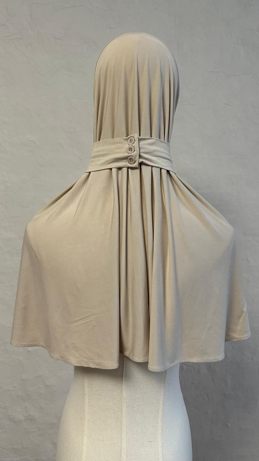 Jersey Bamboo Instant Hijab - Stone