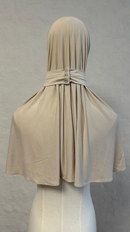 Jersey Bamboo Instant Hijab - Stone