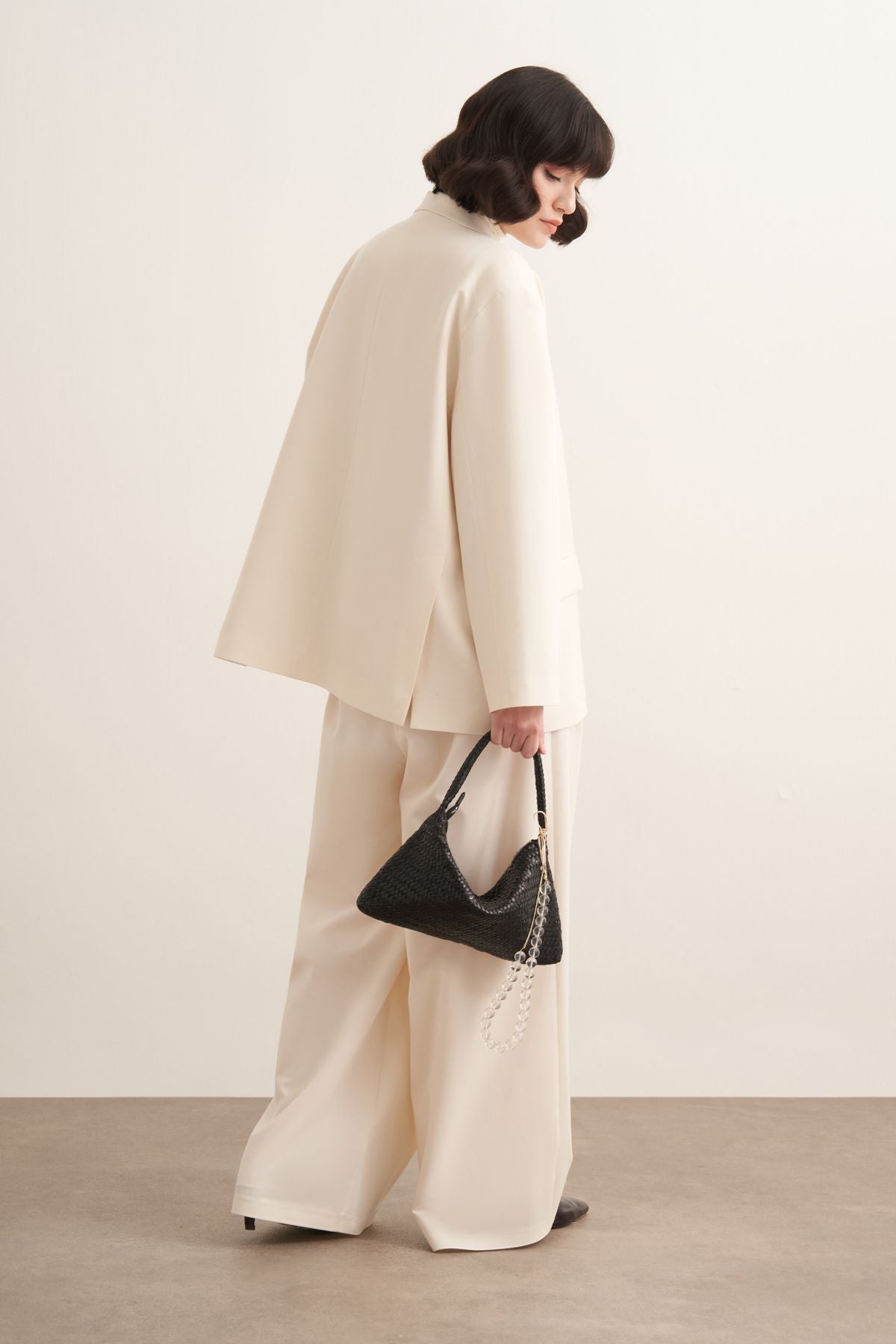 Sahar Oversized Blazer Jacket - Ecru