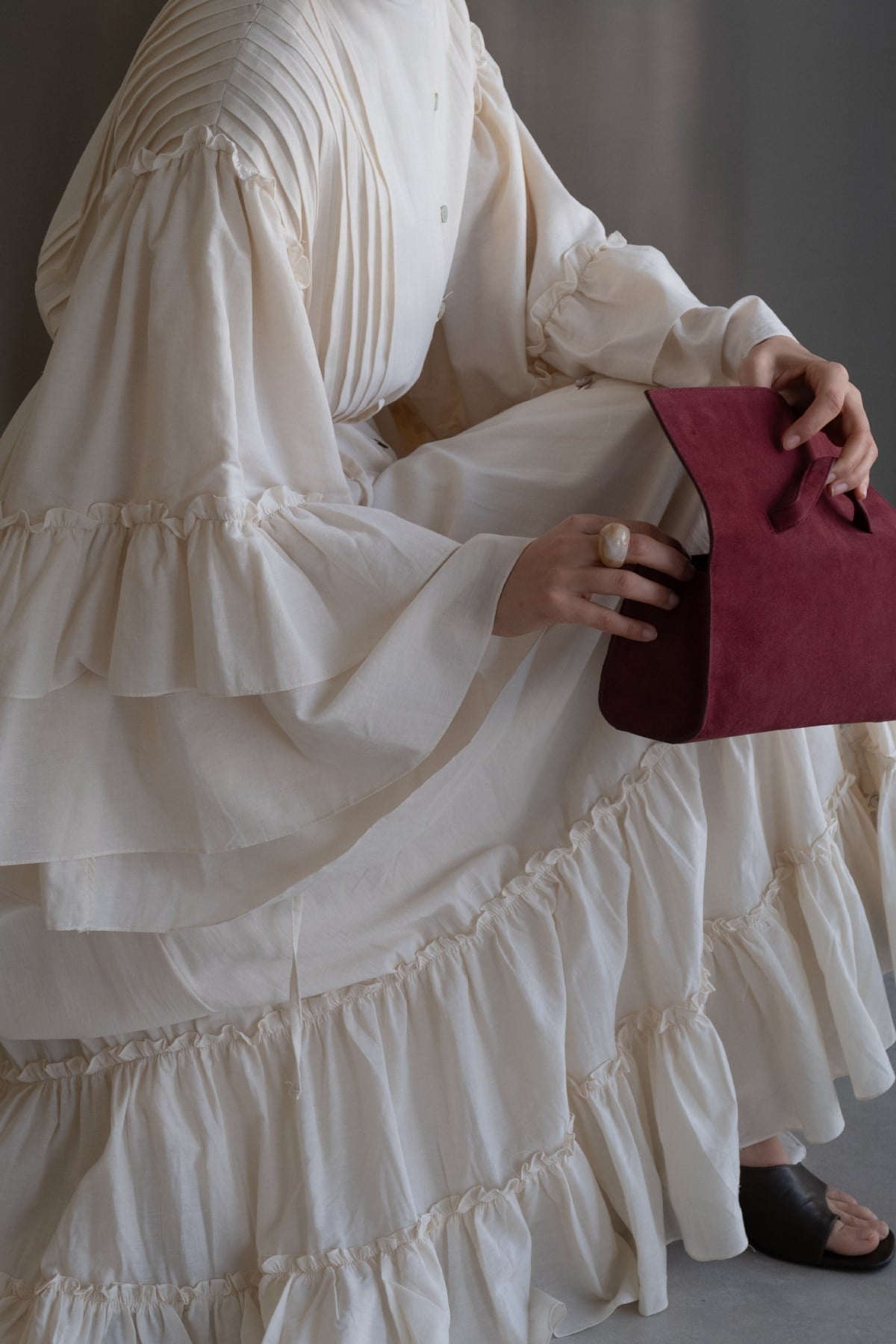 Hürrem Vual Cotton Dress - Cream