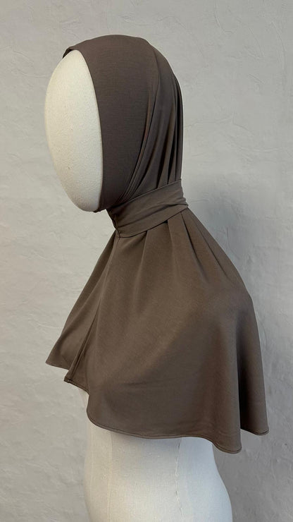 Jersey Bamboo Instant Hijab - Taupe