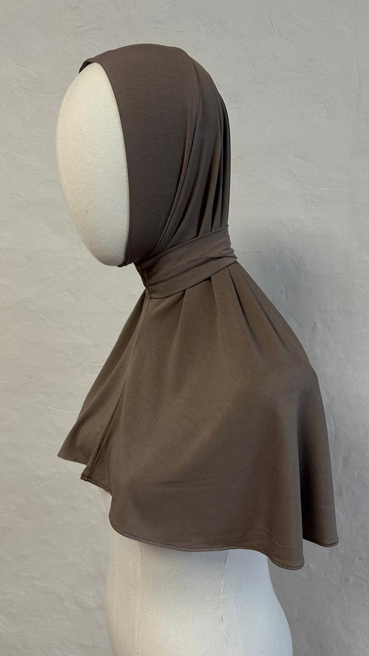 Jersey Bamboo Instant Hijab - Taupe