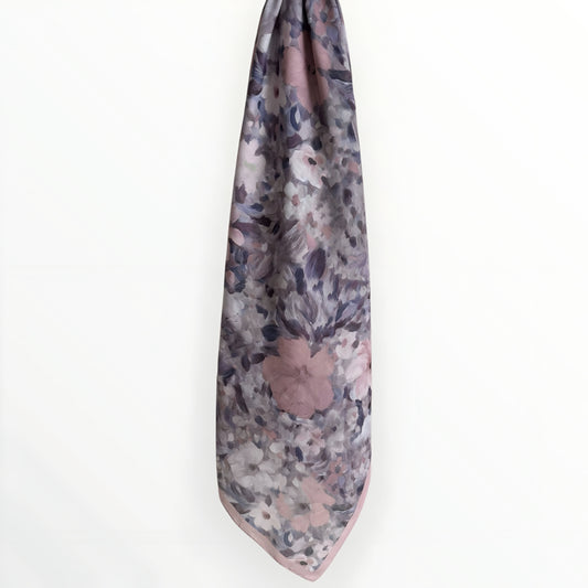 Yale Floral Hijab-Plum Rose