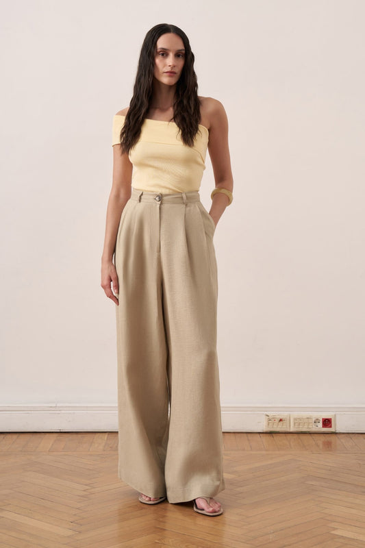 Fendy Linen Pants - Sage Green
