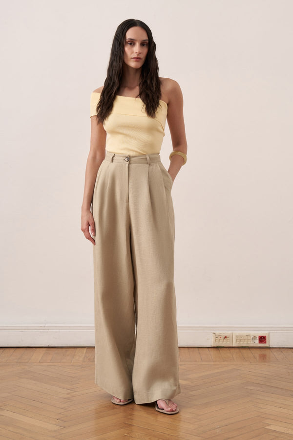 Fendy Linen Pants - Sage Green