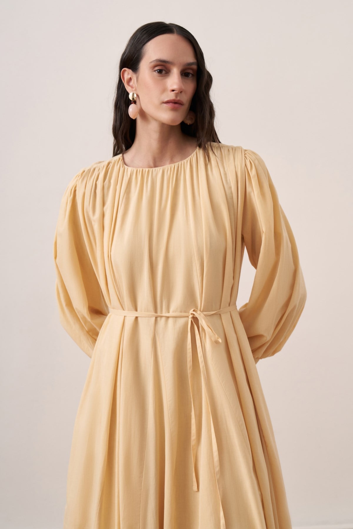 Solena Cotton Dress - Butter