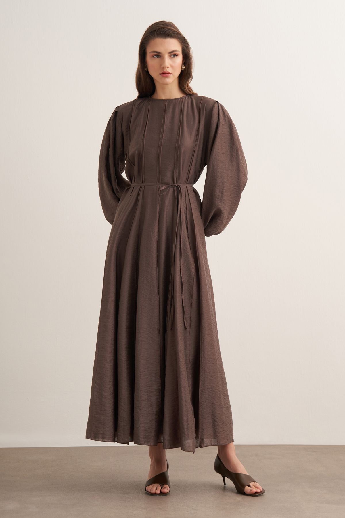 Rosaria Dress-Brown