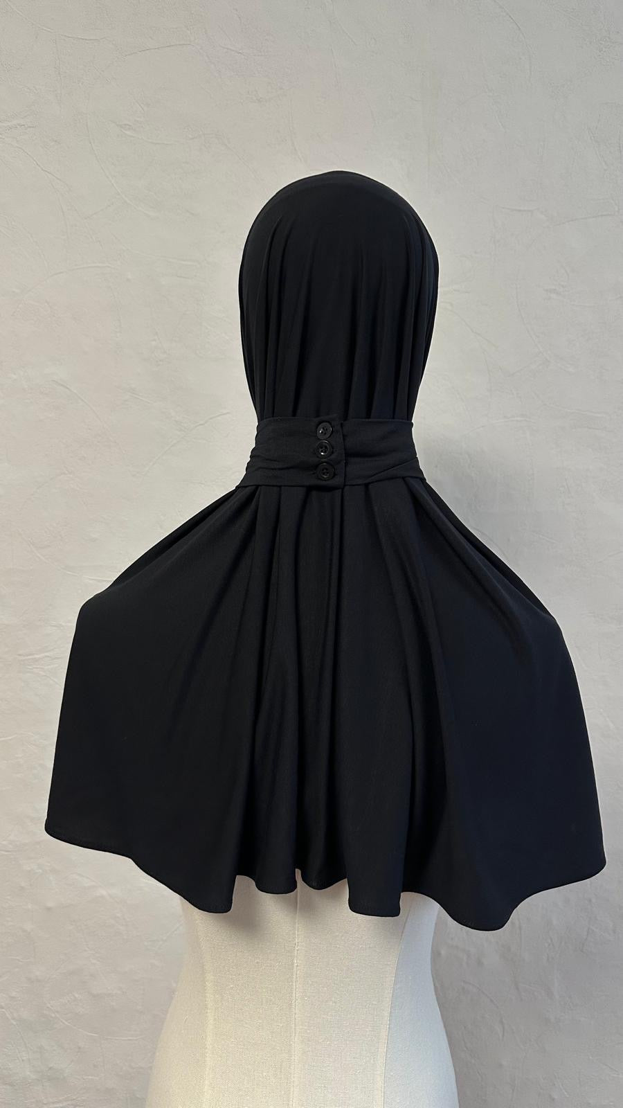 Jersey Bamboo Instant Hijab - Black
