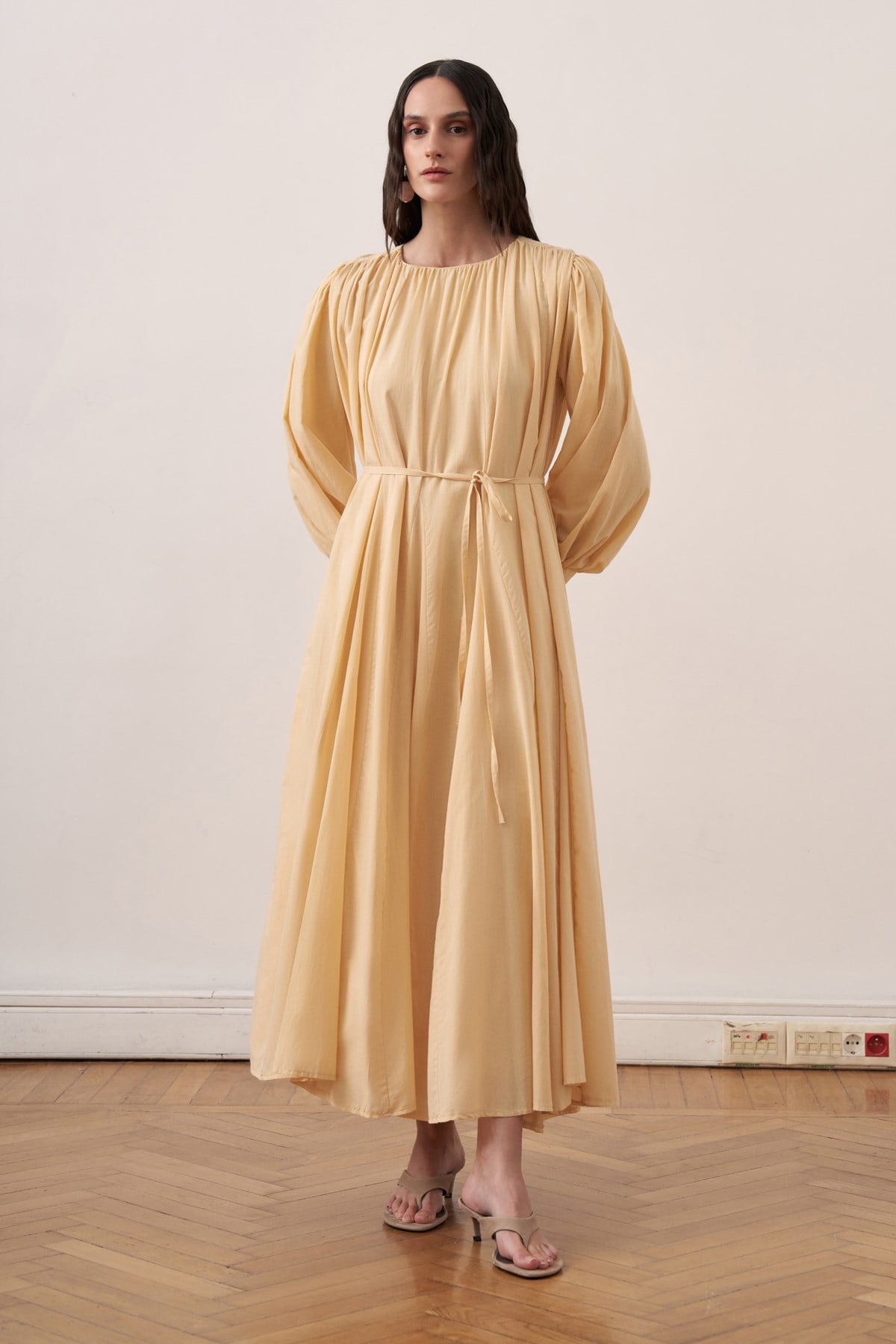 Solena Cotton Dress - Butter