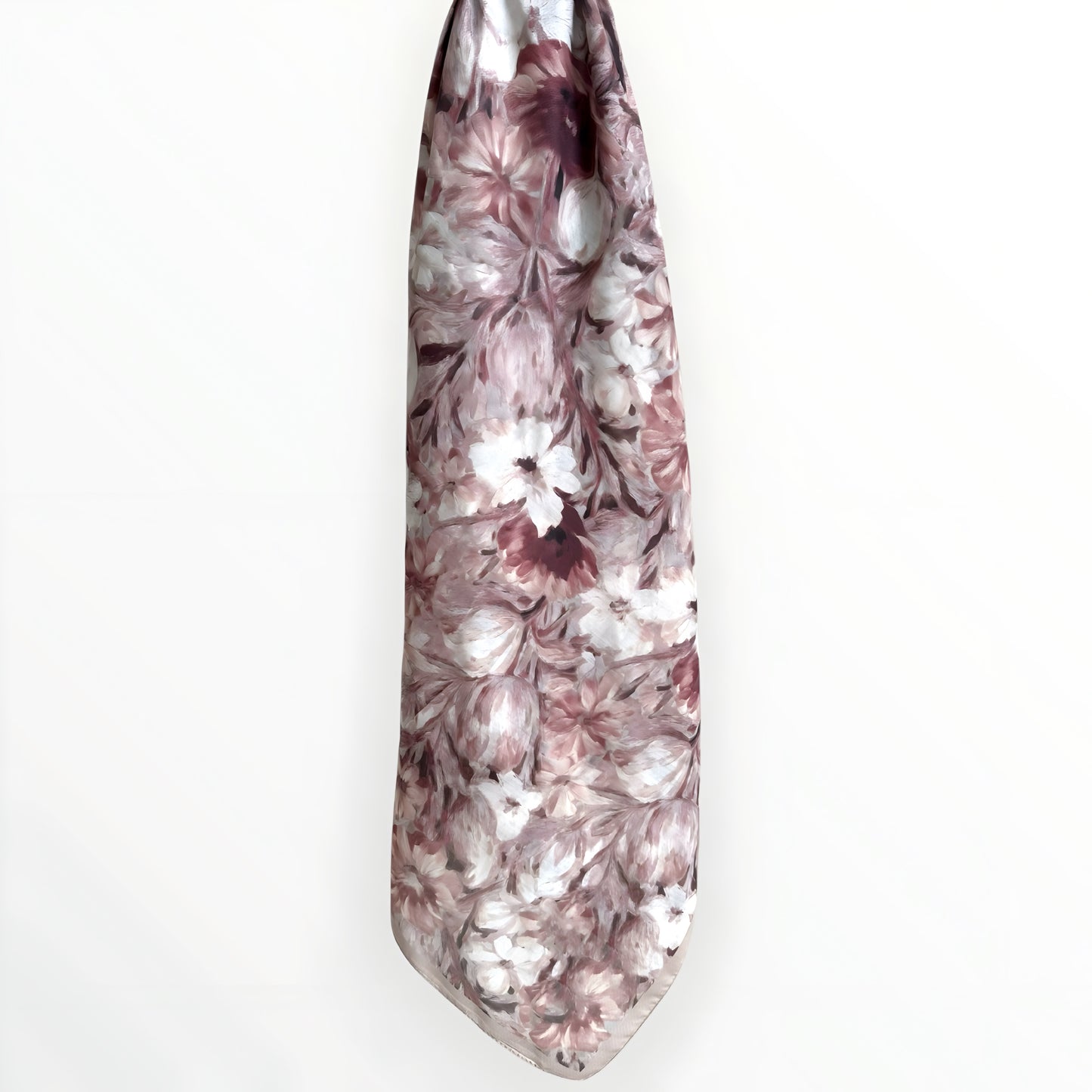 Yale Floral Hijab- Dusty Rose