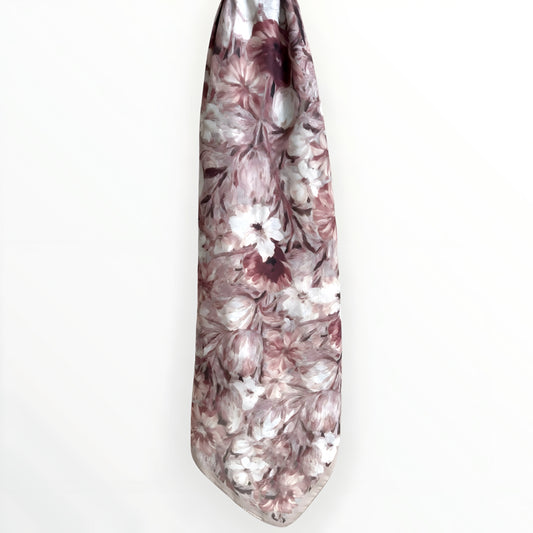 Yale Floral Hijab- Dusty Rose