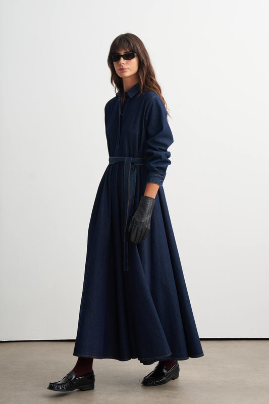 Elisa Denim Maxi Dress