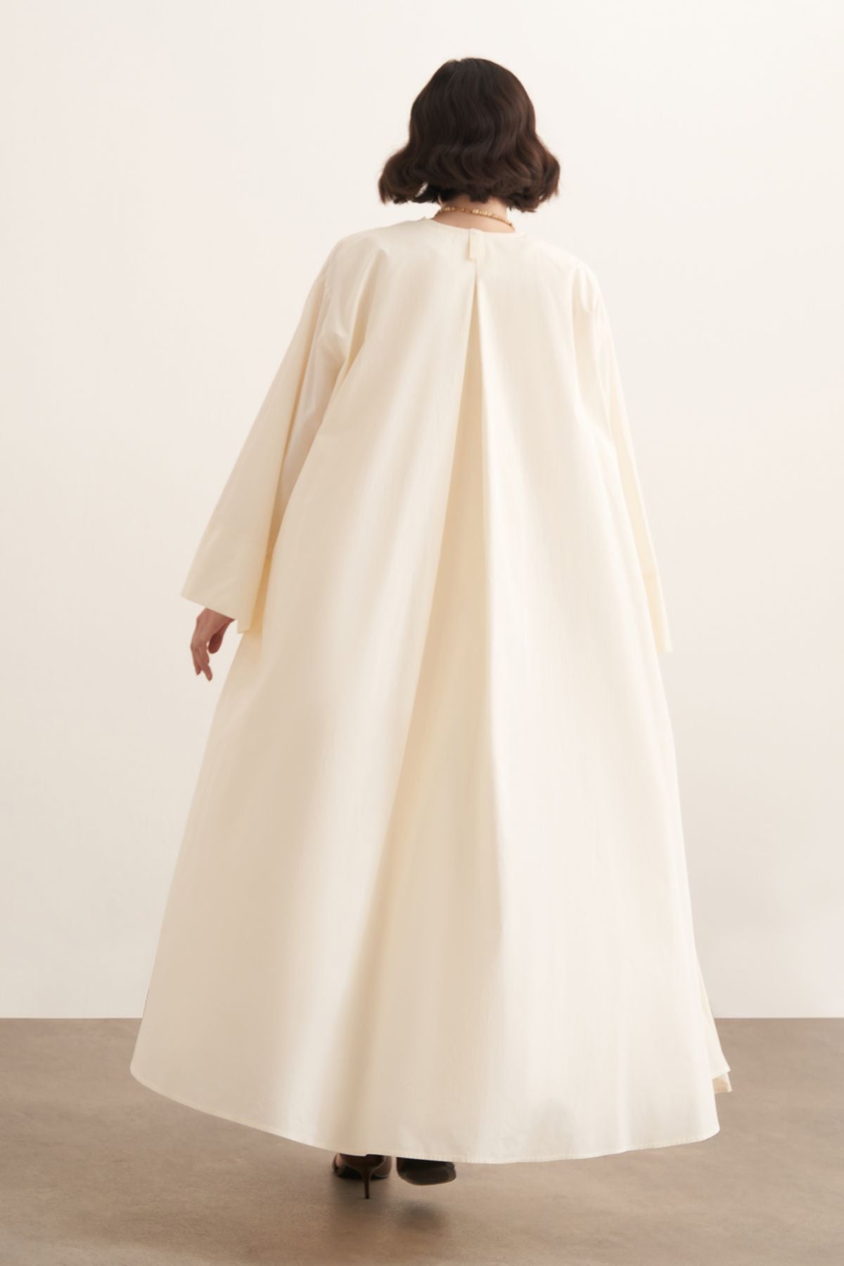 Sofi Cotton Abaya Set - Cream