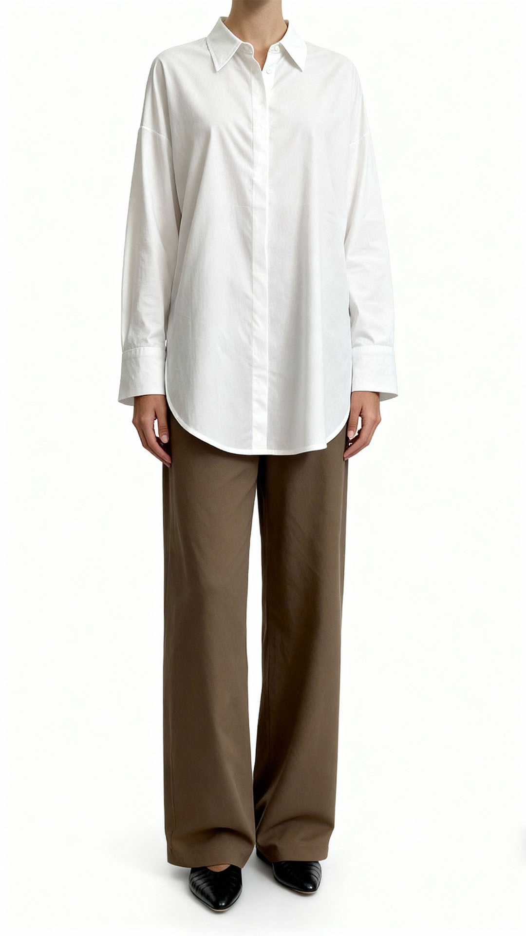 Nora Poplin Cotton Shirt - White