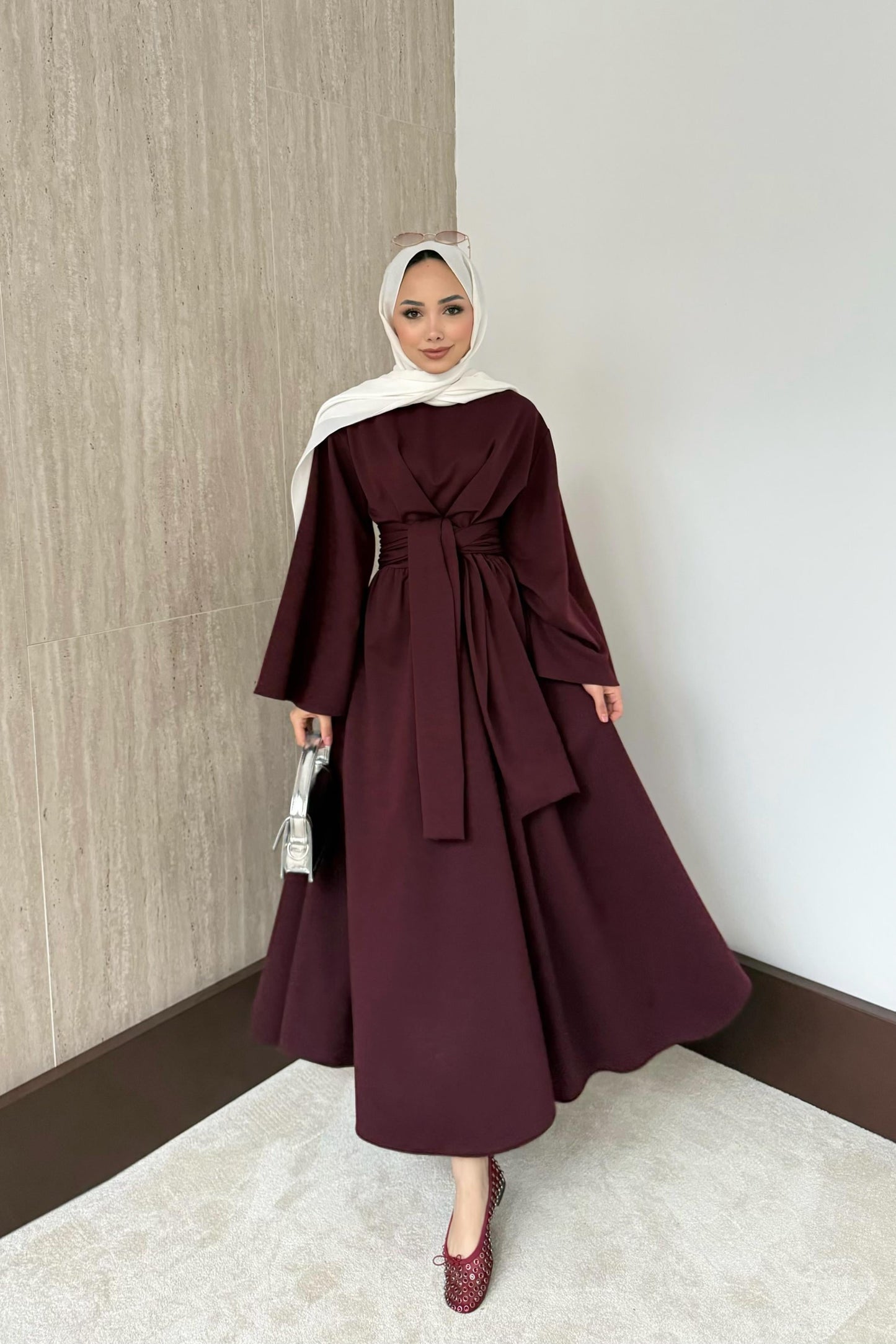 Mila Dress - Burgundy