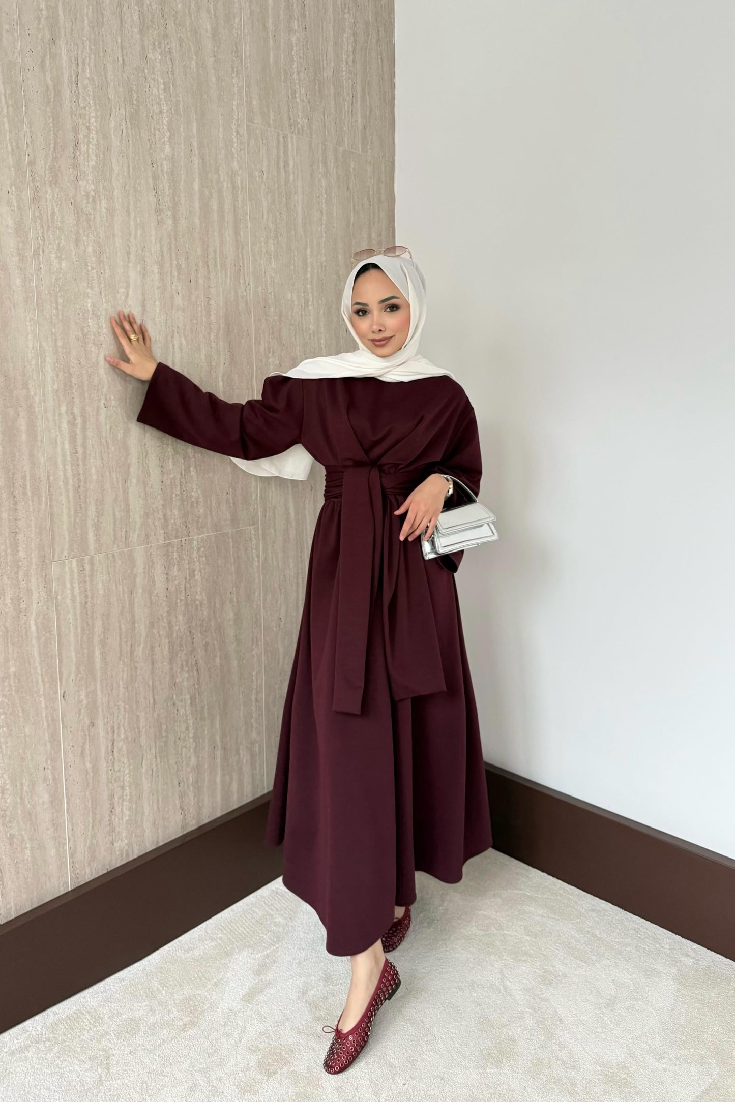 Mila Dress - Burgundy
