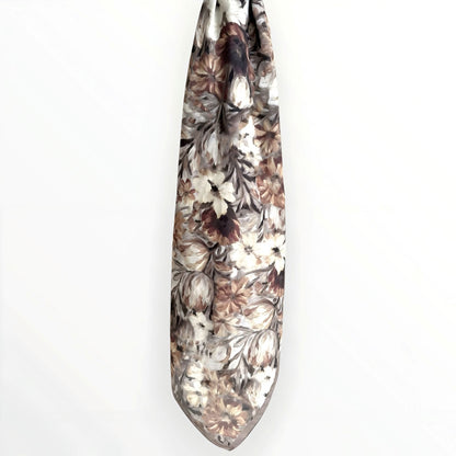 Yale Floral Hijab- Taupe