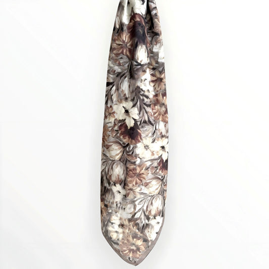 Yale Floral Hijab- Taupe