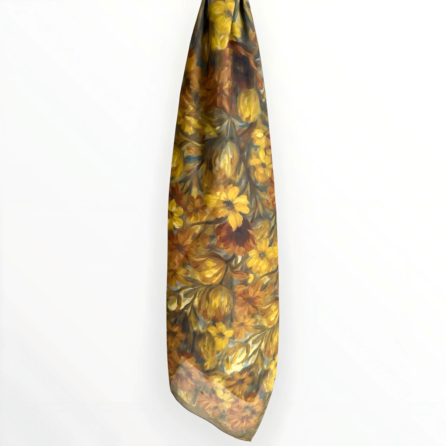 Yale Floral Hijab- Army Green