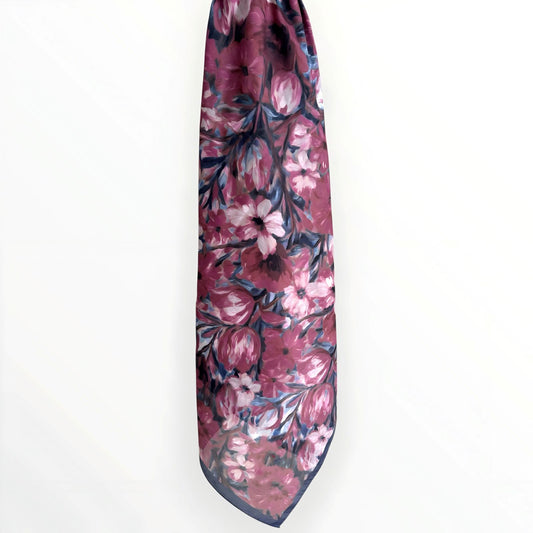 Yale Floral Hijab-Dusty Lilac&Rose