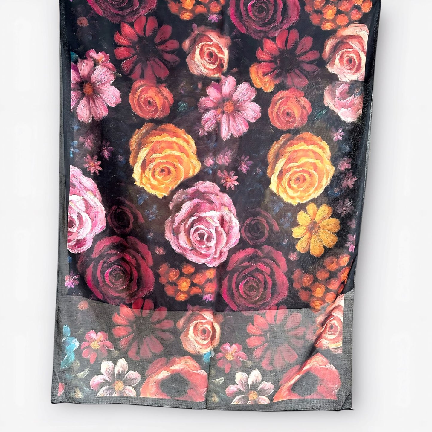 Mirage Floral Hijab-Roselle