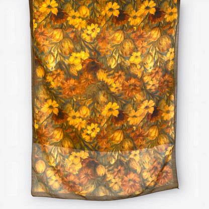 Yale Floral Hijab - Amber Forest