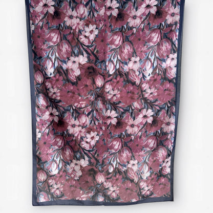 Yale Floral Hijab-Dusty Lilac&Rose