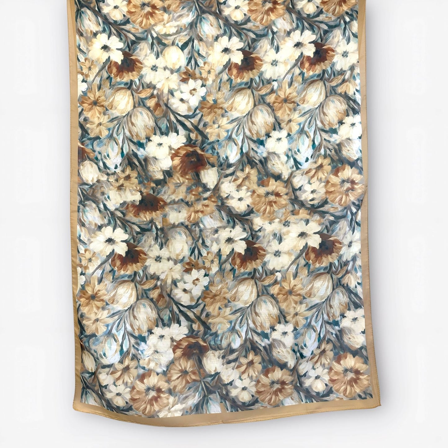 Yale Floral Hijab- Amber Dune