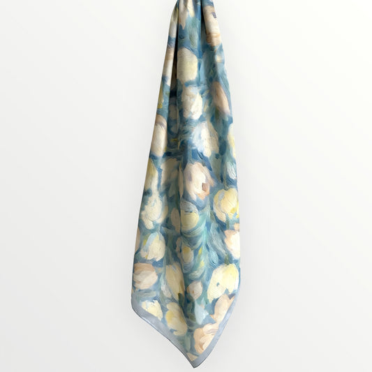 Mirage Floral Hijab-Butter Sky