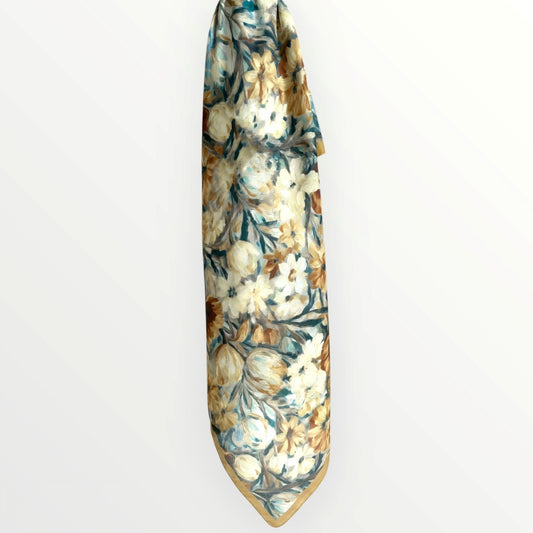 Yale Floral Hijab- Amber Dune