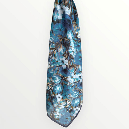 Yale Floral Hijab-Navy
