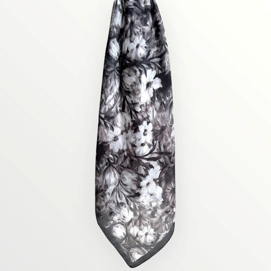 Yale Floral Hijab - Black