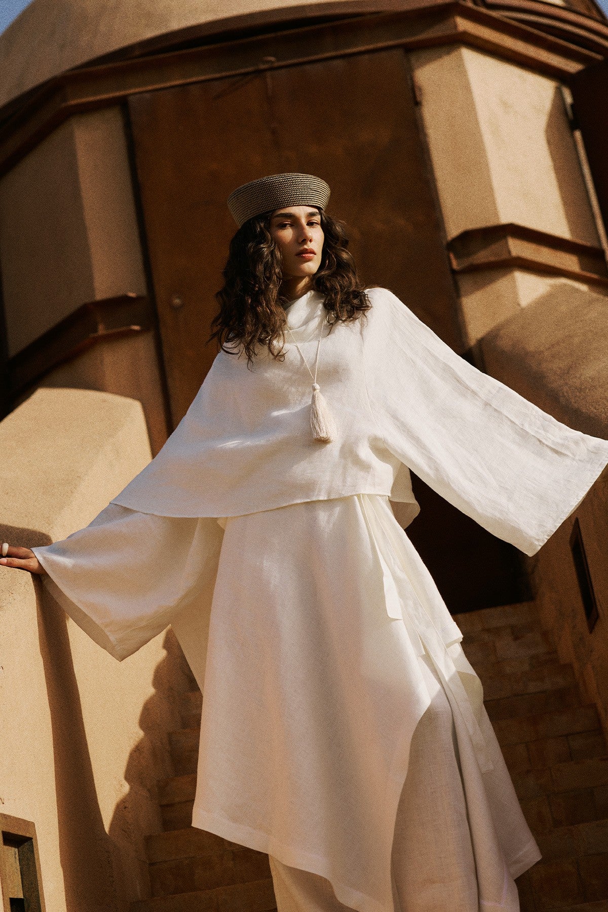 Sorrento Long Linen Blouse