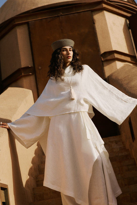 Sorrento Long Linen Blouse