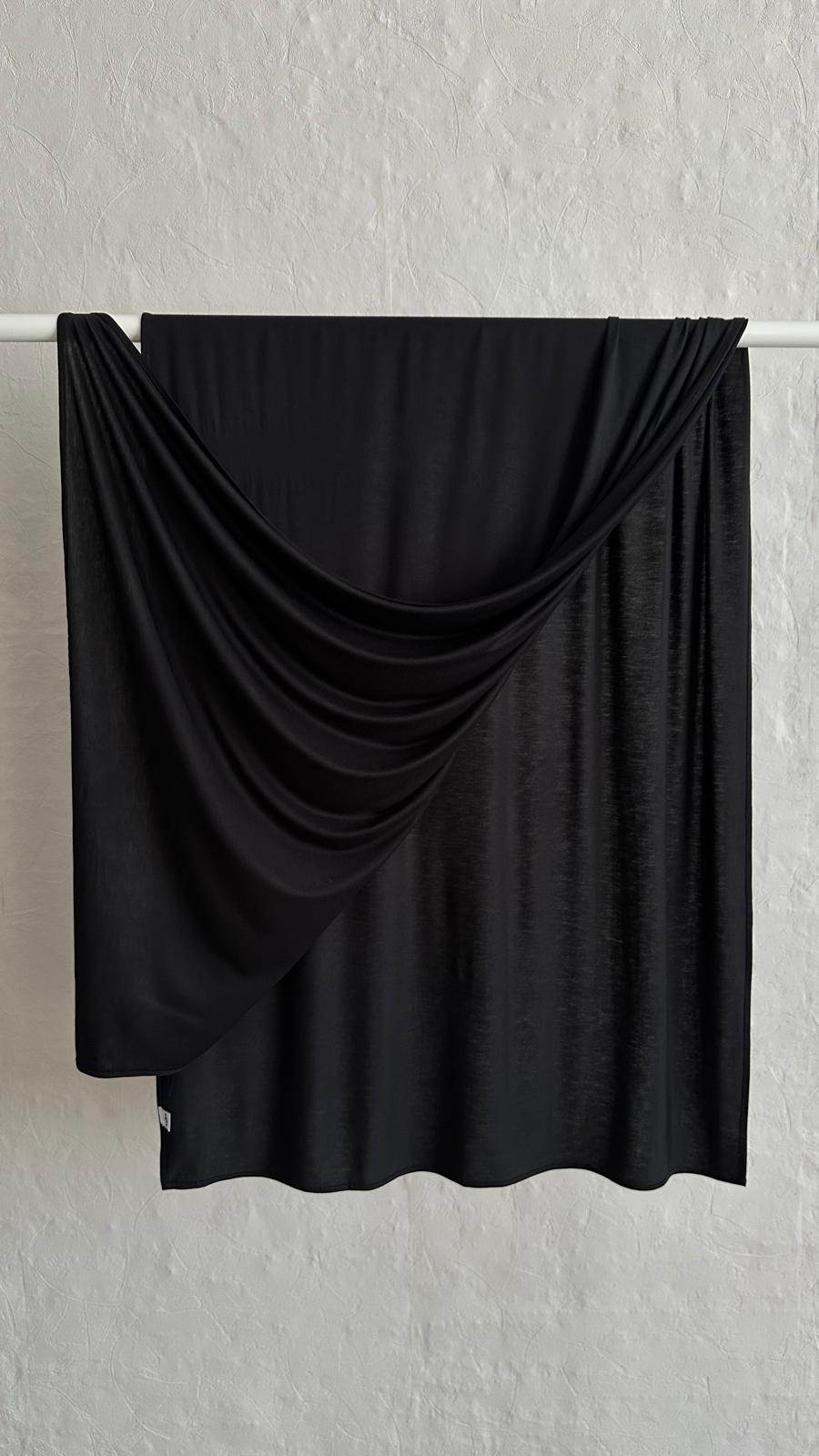 Bamboo Jersey Scarf - Black