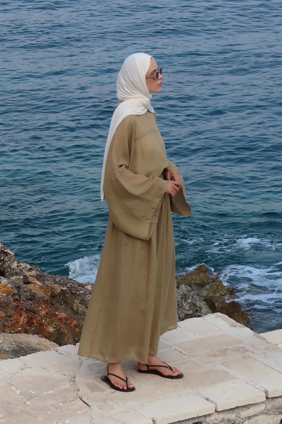 Valenne Linen Set - Olive