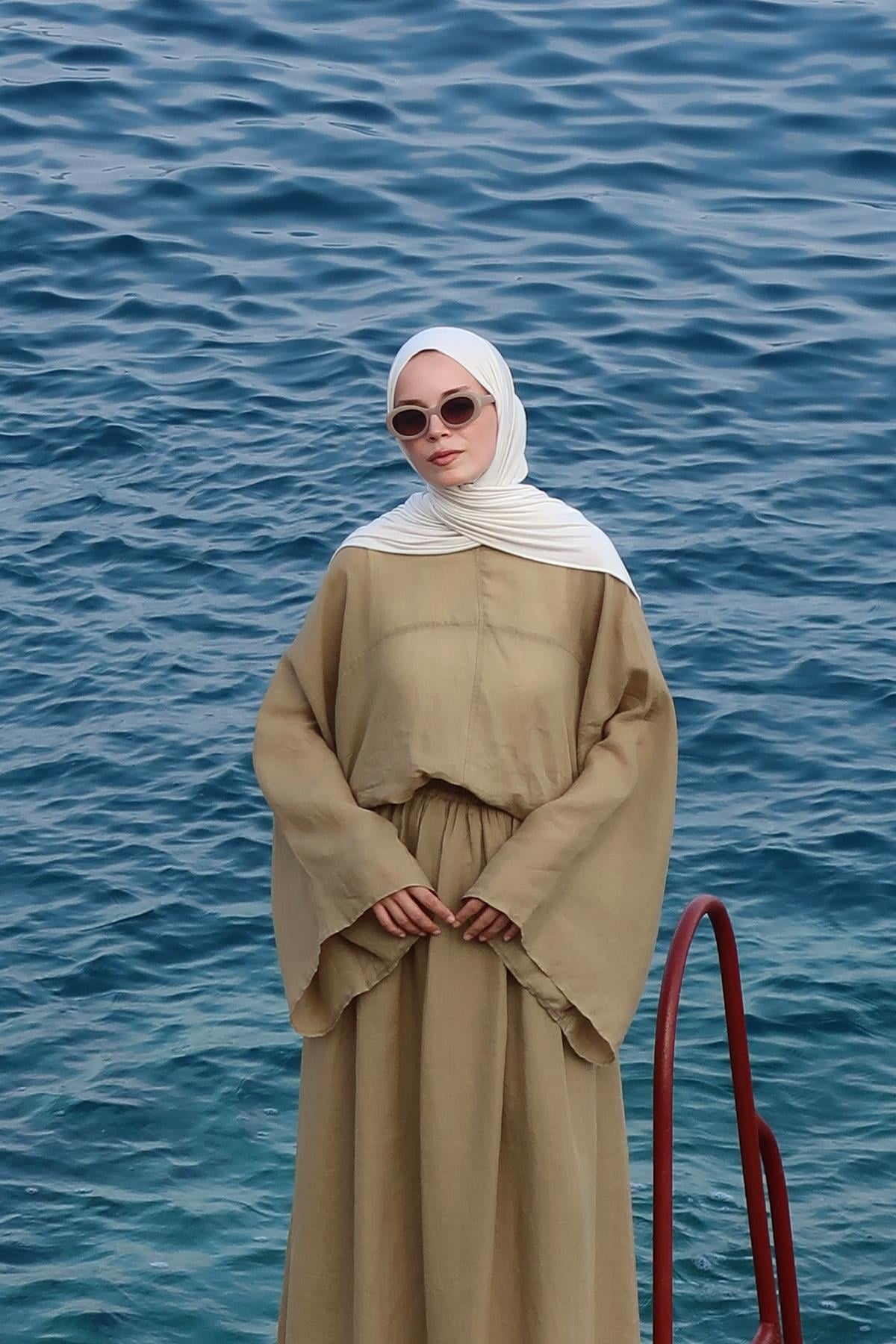 Valenne Linen Set - Olive