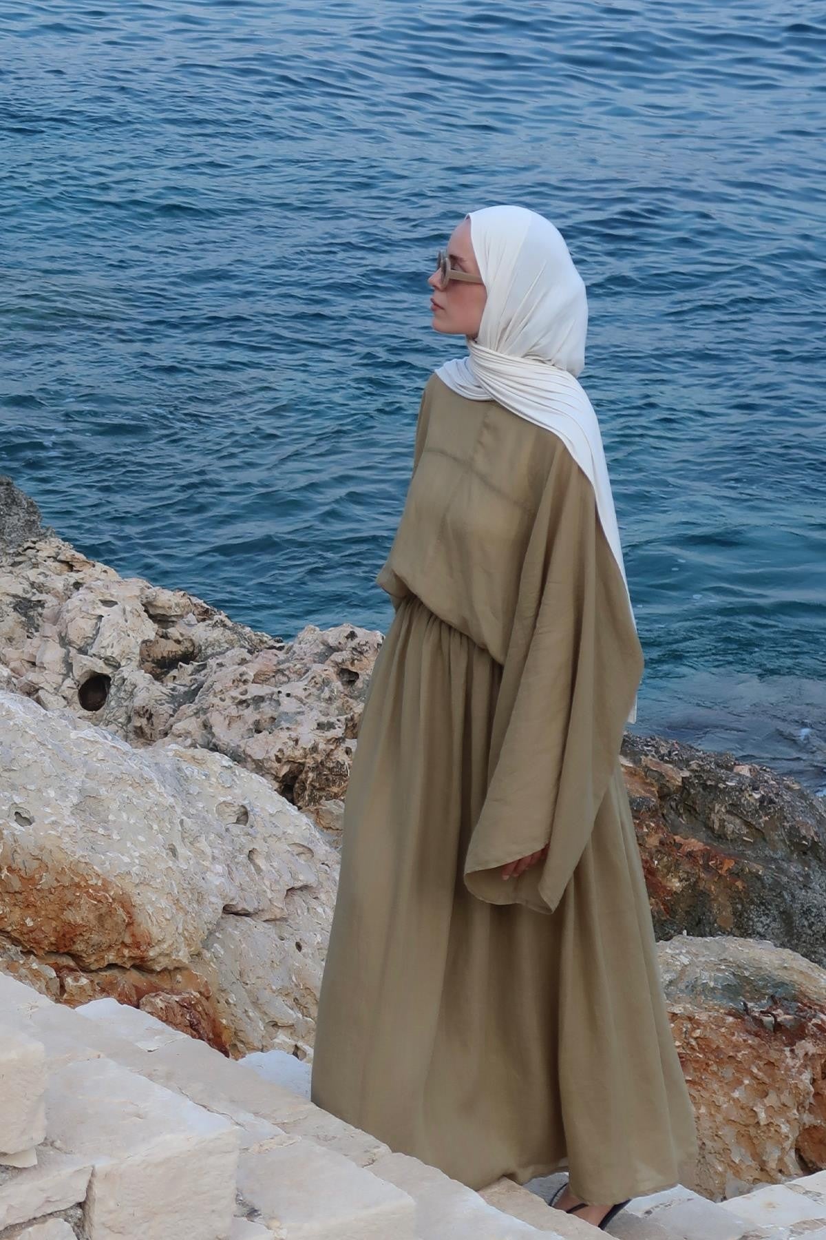 Valenne Linen Set - Olive