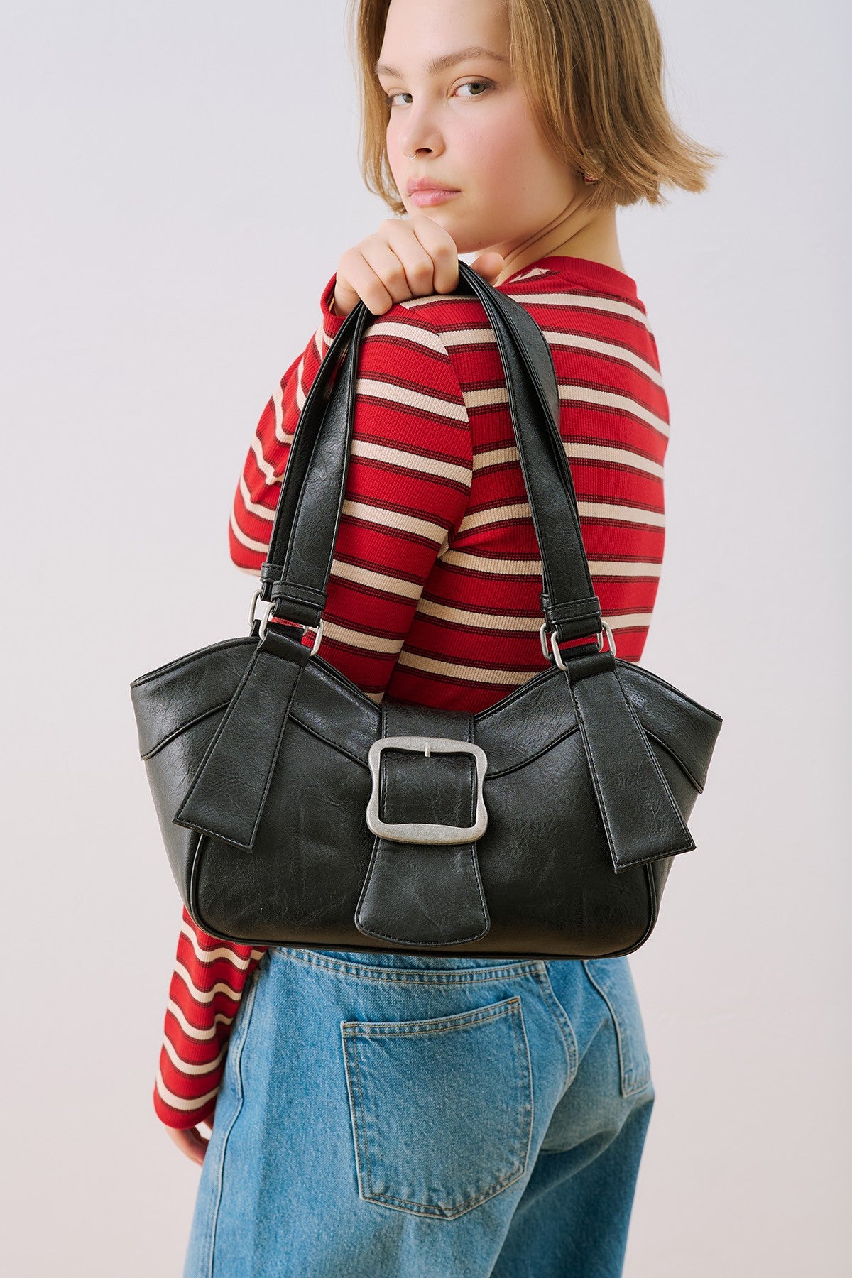 Elena Large Buckle Bag