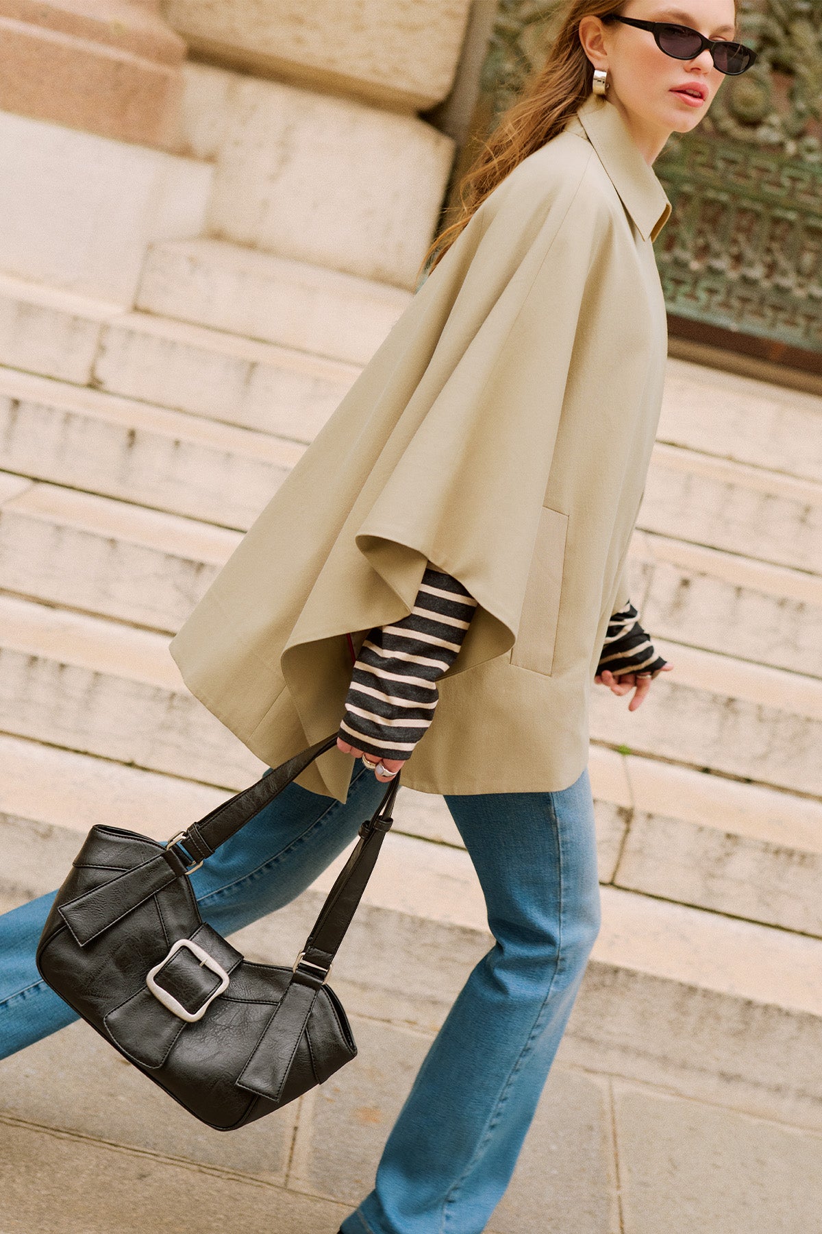 Elena Large Buckle Bag